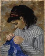 Pierre-Auguste Renoir Lise Sewing oil painting
